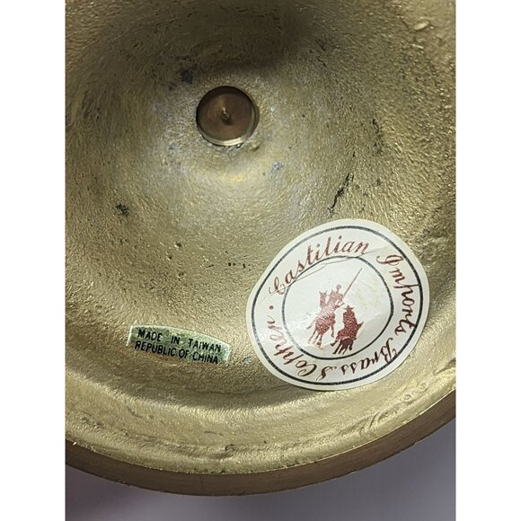 Vintage Brass Adjustable‎ Candlestick Holders Pair Brass & Copper Castilian - Picture 7 of 10